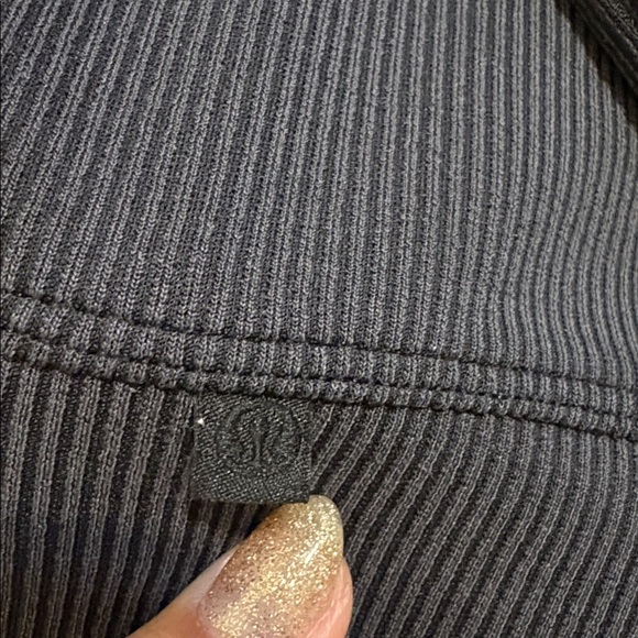 NWOT Lululemon Ribbed Soft-stream SET wide leg black with crew - Picture 5 of 10